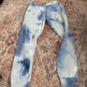 blue tie dye sweatpants